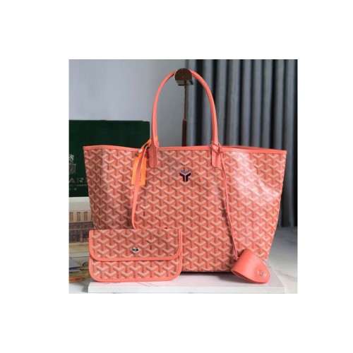 Goyard Saint Louis PM bag in Pink Goyardine Canvas & Chevroches Calfskin