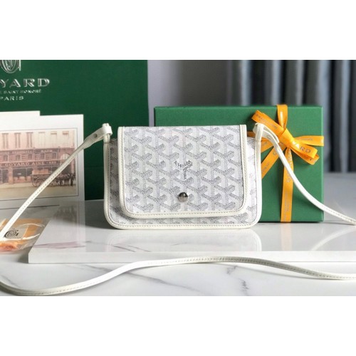 Goyard Plumet pocket wallet in White Goyardine Canvas and Chevroches Calfskin