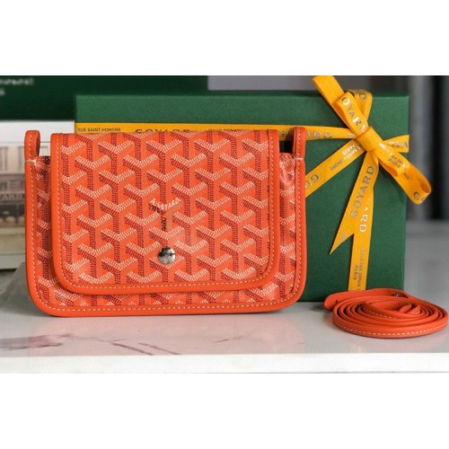 Goyard Plumet pocket wallet in Orange Goyardine Canvas and Chevroches Calfskin