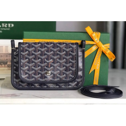 Goyard Plumet pocket wallet in Navy Blue Goyardine Canvas and Chevroches Calfskin