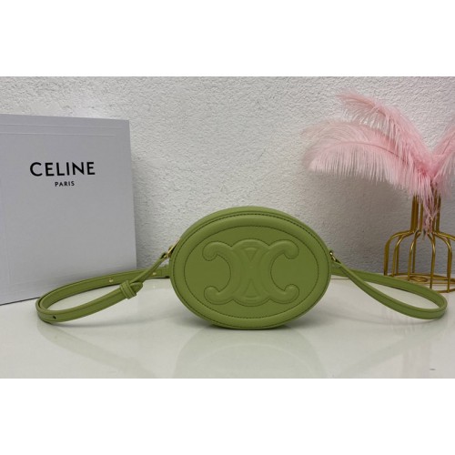 Celine 10I703 CROSSBODY OVAL PURSE IN Green SMOOTH CALFSKIN