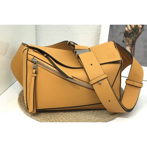 Loewe Small Puzzle Bumbag in Sunflower classic calfskin