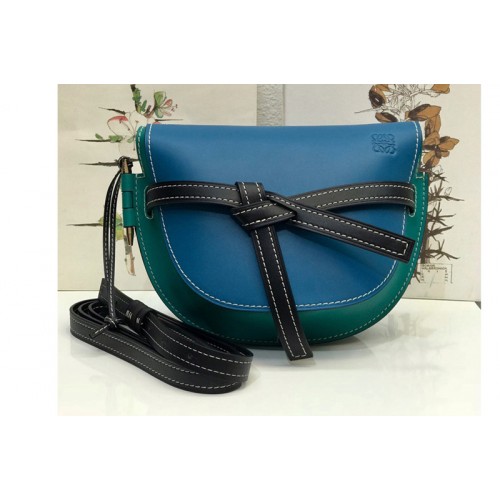 Loewe Small Gate bag in Green Blue soft calfskin