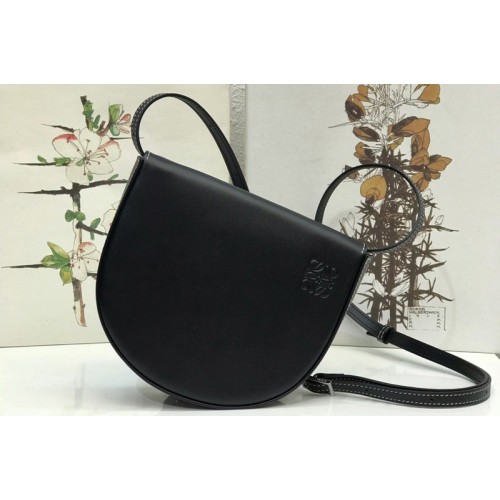 Loewe Heel Duo bag in Black soft natural calfskin