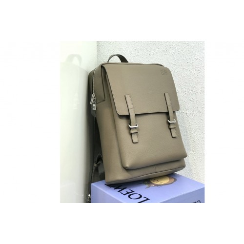 Loewe 10266 Military Backpack in soft Dark Moss grained calfskin