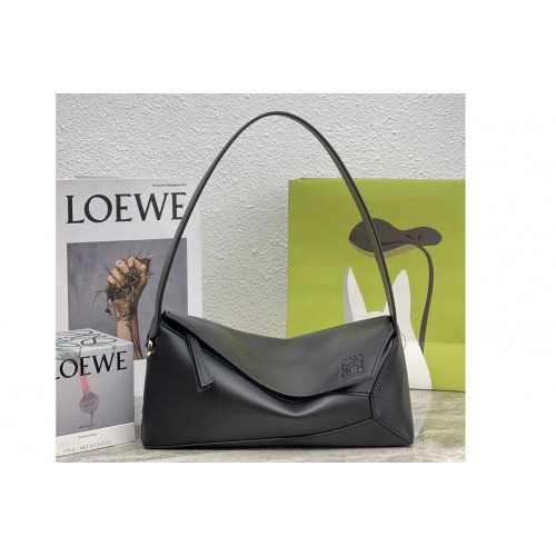 Loewe Puzzle Hobo bag in Black nappa calfskin