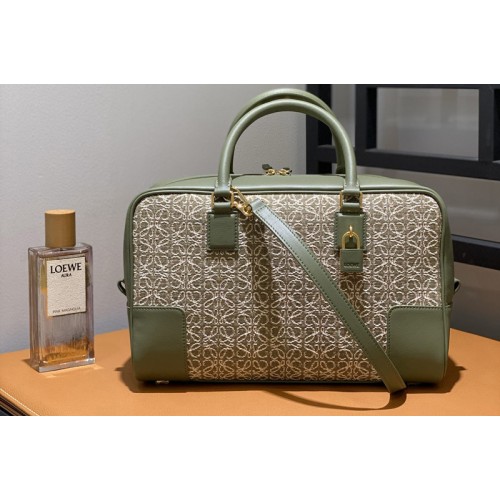Loewe Amazona 28 bag in Green Avocado Green Anagram jacquard and calfskin