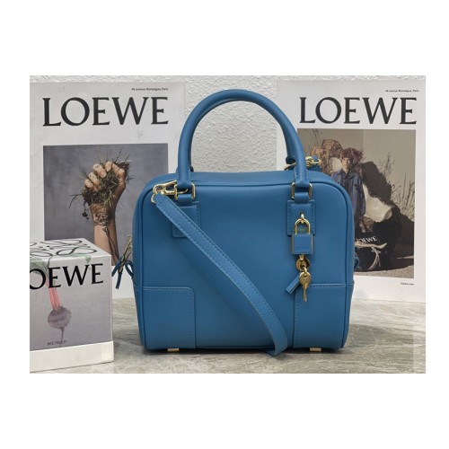 Loewe Amazona 19 square bag in Blue nappa calfskin