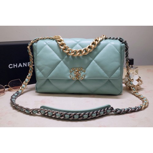 Chanel AS1160 19 Flap Bag In Blue Goatskin Leather