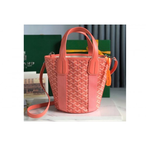 Goyard Belharra PM bag in Pink Goyardine Canvas and Chevroches Calfskin