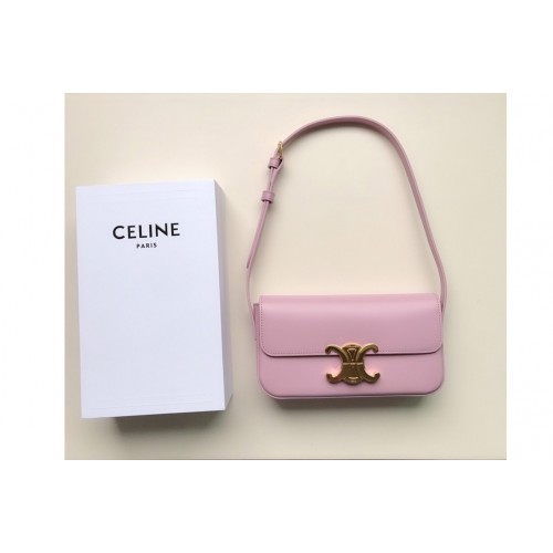 Celine TRIOMPHE SHOULDER BAG IN FLAMINGO SHINY CALFSKIN