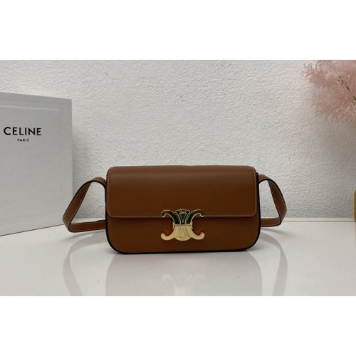 Celine TRIOMPHE SHOULDER BAG IN NATURAL CALFSKIN Tan