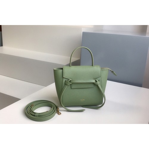 Celine PICO BELT BAG IN Green GRAINED CALFSKIN