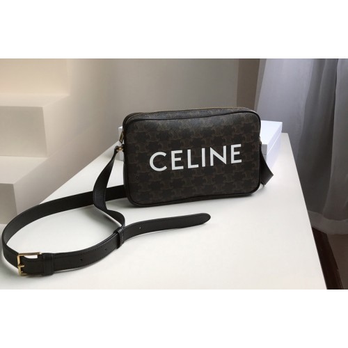 Celine Medium messenger bag in triomphe canvas with celine print
