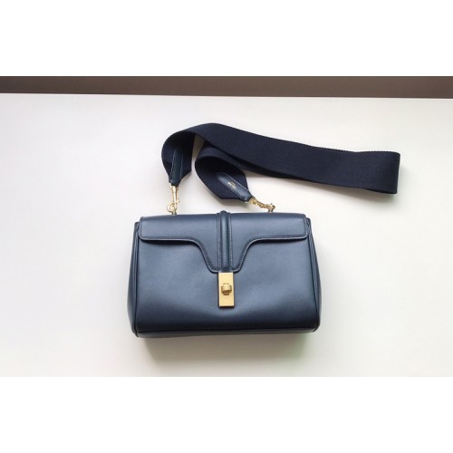 Celine TEEN SOFT 16 Bag IN Blue SMOOTH CALFSKIN