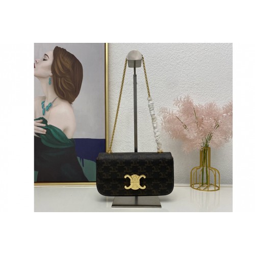 Celine CHAIN SHOULDER BAG TRIOMPHE IN TRIOMPHE CANVAS