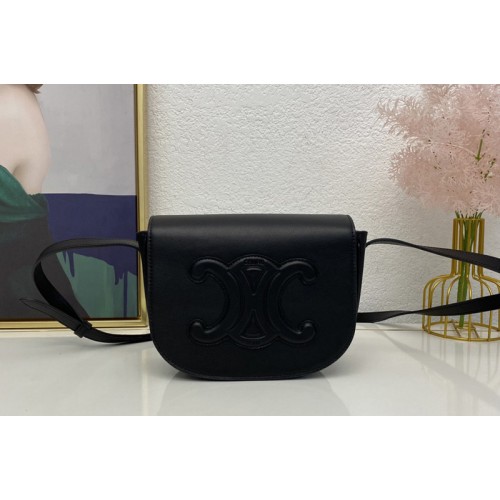 Celine FOLCO CUIR TRIOMPHE IN Black SMOOTH CALFSKIN