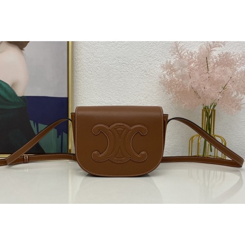 Celine FOLCO CUIR TRIOMPHE bag IN Brown SMOOTH CALFSKIN