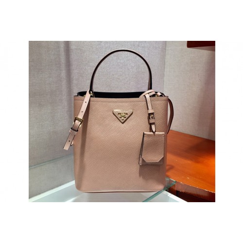 Prada 1BA212 Panier Medium bag Light Pink Saffiano leather