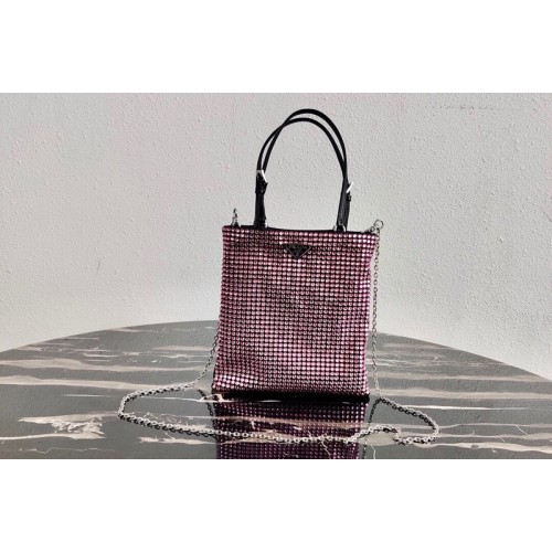 Prada 1BA253 Embellished nylon bag in Purple Nylon