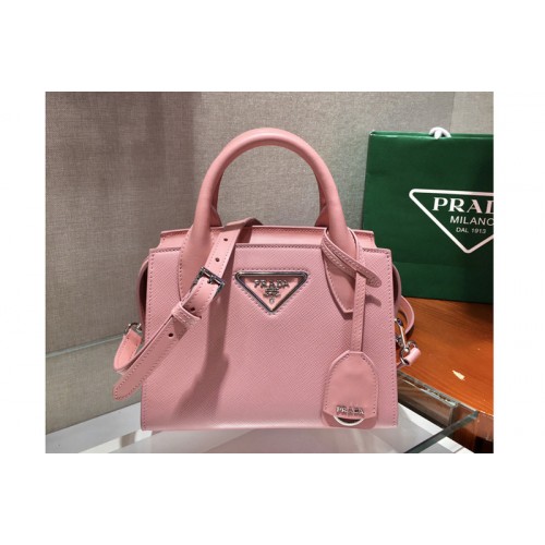 Prada 1BA269 Saffiano leather handbag in Pink Saffiano leather