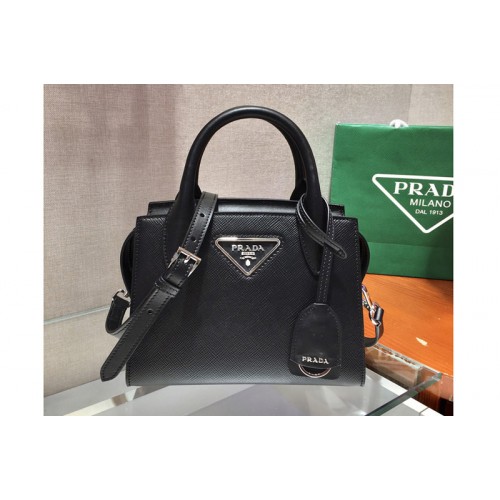 Prada 1BA269 Saffiano leather handbag in Black Saffiano leather