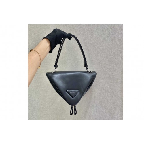 Prada 1BA315 Padded nappa leather handbag in Black nappa leather