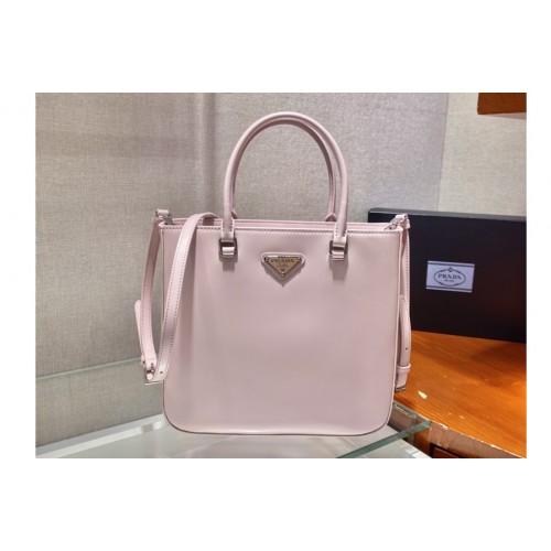 Prada 1BA330 Brushed leather tote bag in Pink Leather