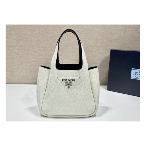 Prada 1BA349 Leather handbag in White Leather