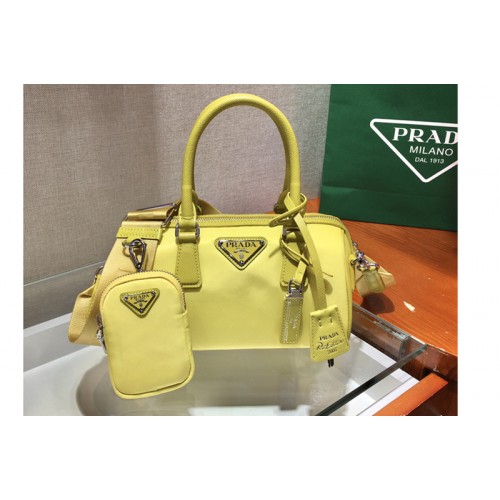 Prada 1BA846 Boston bag in Yellow Nylon