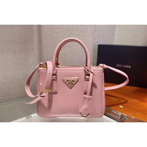 Prada 1BA906 Prada Galleria Saffiano leather micro-bag in Pink Saffiano leather