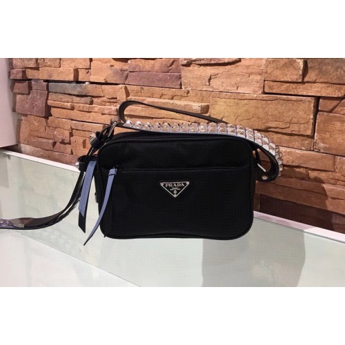 Prada 1BC167 Black Nylon shoulder bag Nylon and calf leather