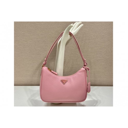 Prada 1BC204 Saffiano leather mini-bag on Pink Leather