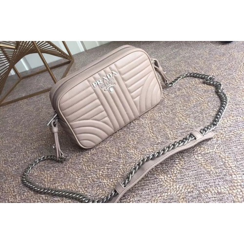 Prada 1BD083 Camera Bags Beige Calf Leather