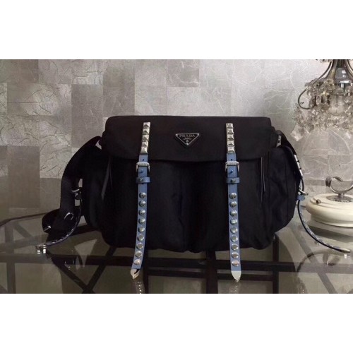 Prada 1BD119 Black Nylon shoulder bag Nylon and calf leather