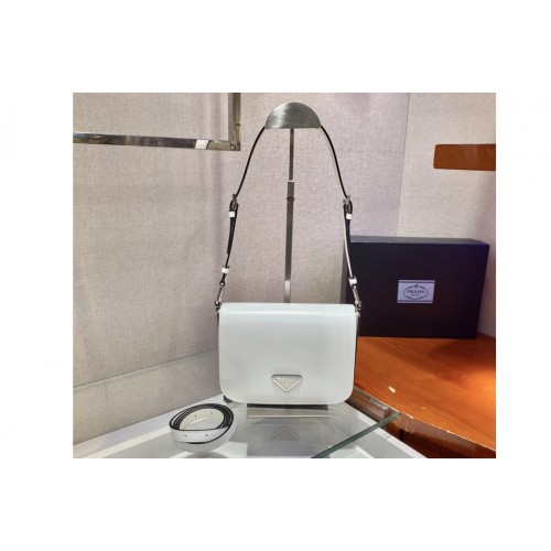 Prada 1BD308 Leather Bag in White Leather