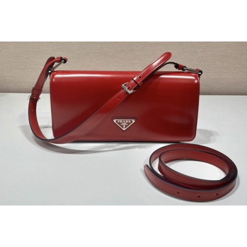 Prada 1BD323 Brushed leather Prada Femme bag in Red Leather