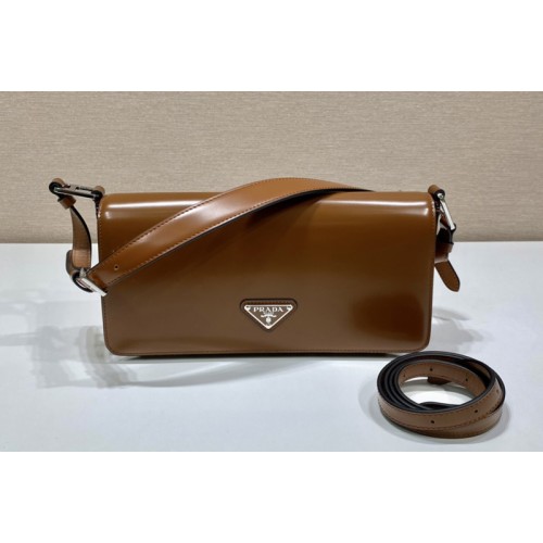 Prada 1BD323 Brushed leather Prada Femme bag in Brown Leather