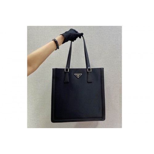 Prada 1BG363 Leather and nylon tote bag in Black Nylon