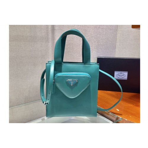Prada 1BG418 Nappa leather tote bag in Green nappa leather