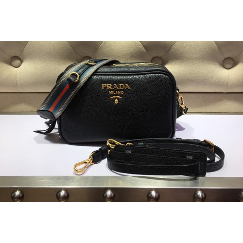 Prada 1BH082 Leather shoulder bags Black Calf leather