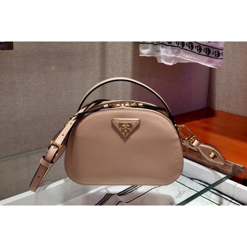 Prada 1BH123 Odette Saffiano leather bags Pink Saffiano leather