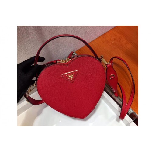 Prada 1BH144 Odette Bags Red Saffiano leather
