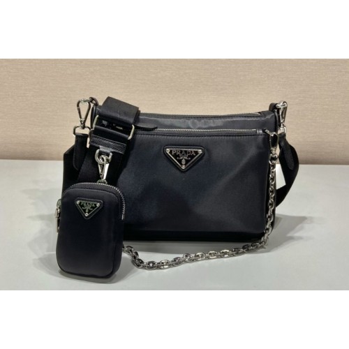 Prada 1BH168 Re-Nylon shoulder bag on Black Nylon