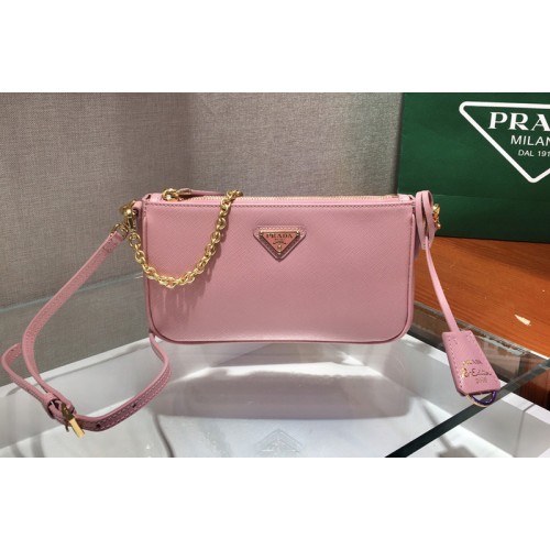 Prada 1BH171 Prada Re-Edition 2000 shoulder bag in Pink Saffiano leather