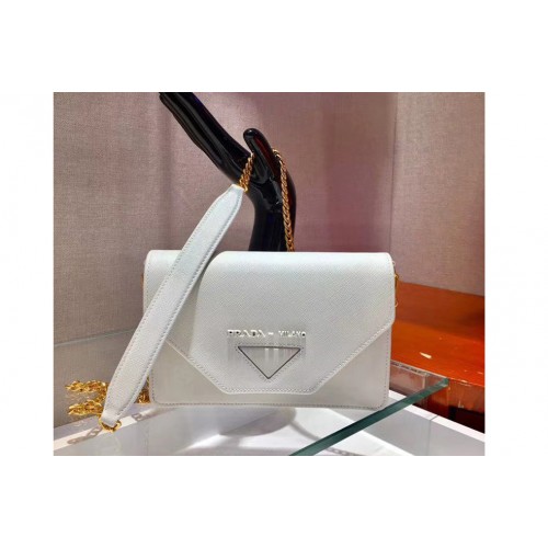 Prada 1BP014 Leather mini-bags White Calf leather