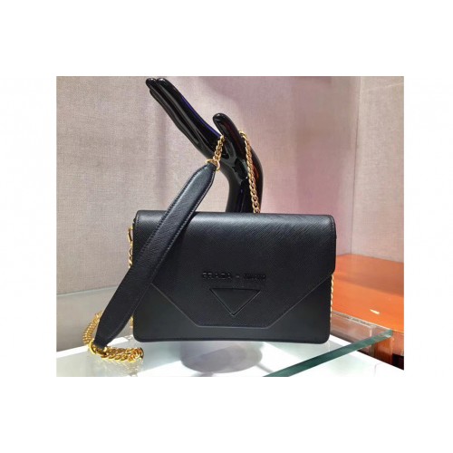 Prada 1BP014 Leather mini-bags Black Calf leather