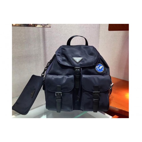 Prada 1BZ811 Re-Nylon backpack Blue Re-Nylon