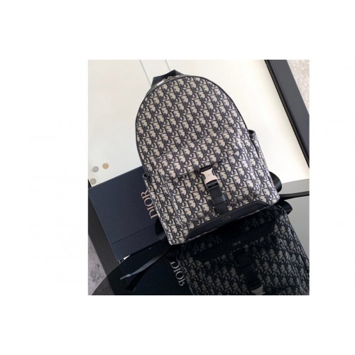 Dior 1ESBA012 Christian Dior Explorer Backpack in Beige and Black Dior Oblique Jacquard