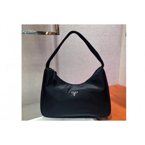 Prada 1N1417 Re-Edition nylon bags Black Re-nylon
